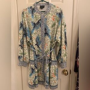 Alex Marie Blue and White Patterned Dress